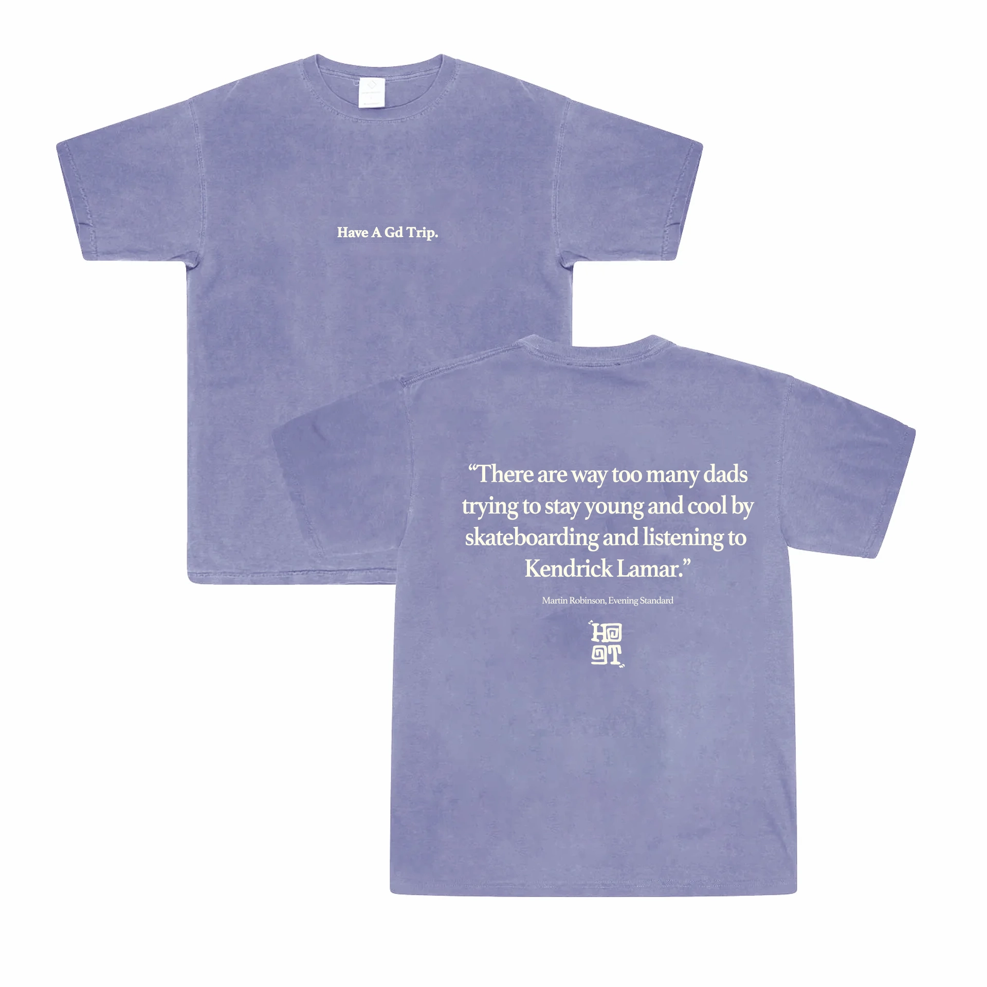 HAVE A GD TRIP 'Kendrick' Vintage Washed Tee - Orchid Breathable Cotton Fabric