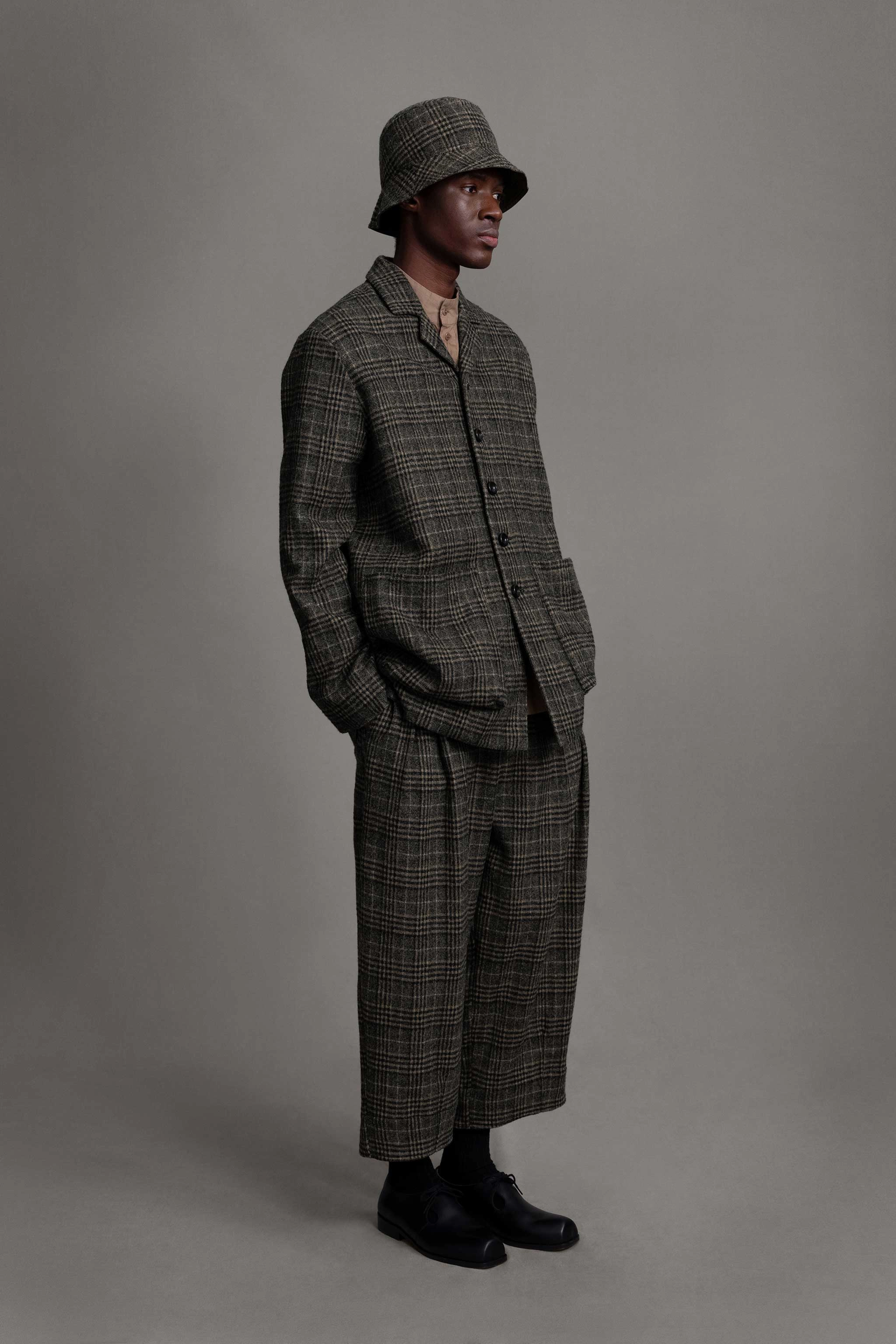 THE PHOTOGRAPHER JACKET / PRINCE OF WALES CARDAMOM Neutral Look Cool Climate