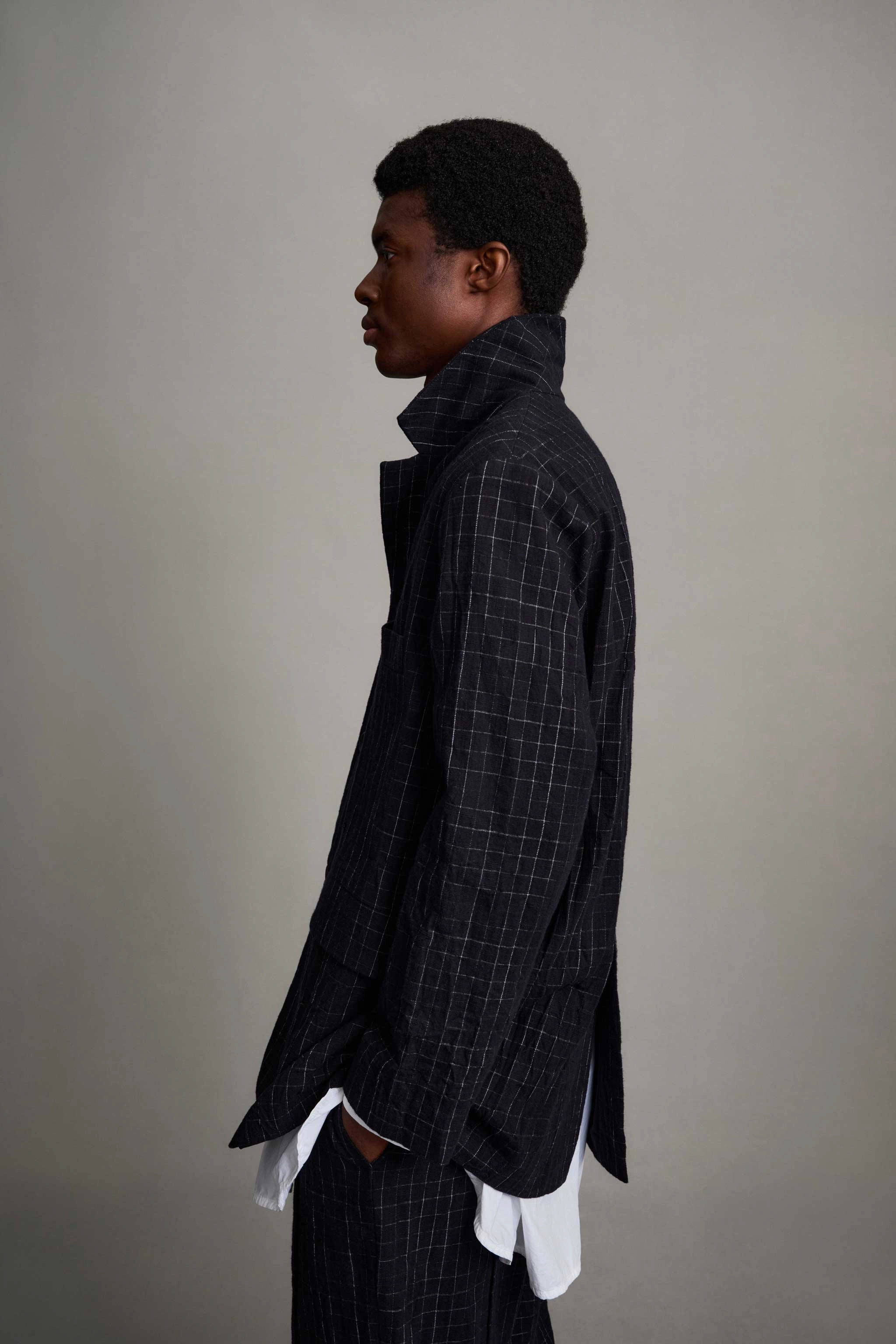 Smooth Glide Fasteners All Seasons THE PHOTOGRAPHER JACKET / CRUMPLED CHECK INK