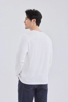 HeatGuard Crew Neck Long Sleeve T-Shirt | White WH001Z City Fashion