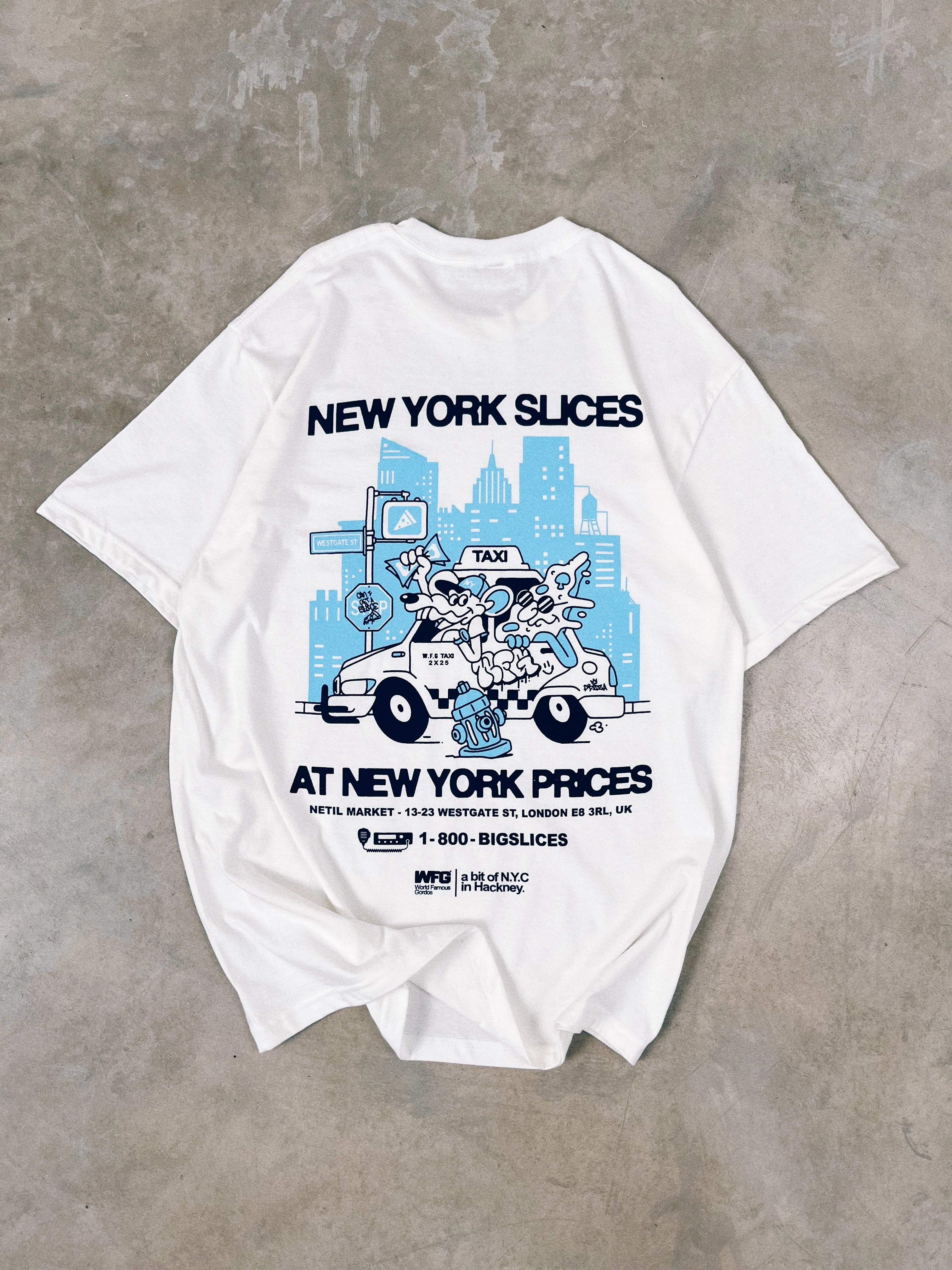World Famous Gordos 'NYC Slices' Tee - White Relaxing Day Outdoor Trend Look