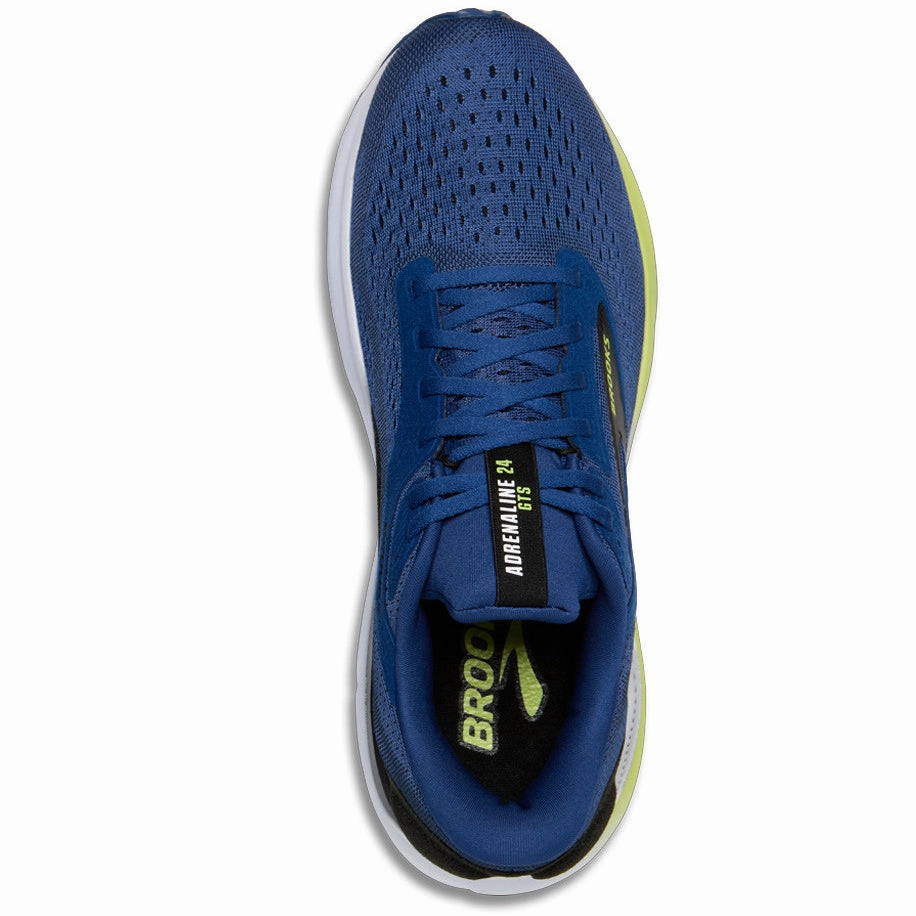 carbon - fiber plate Adaptable to different paces Men's Adrenaline GTS 24 Running Shoes Navy Peony / Black / Acid Lime