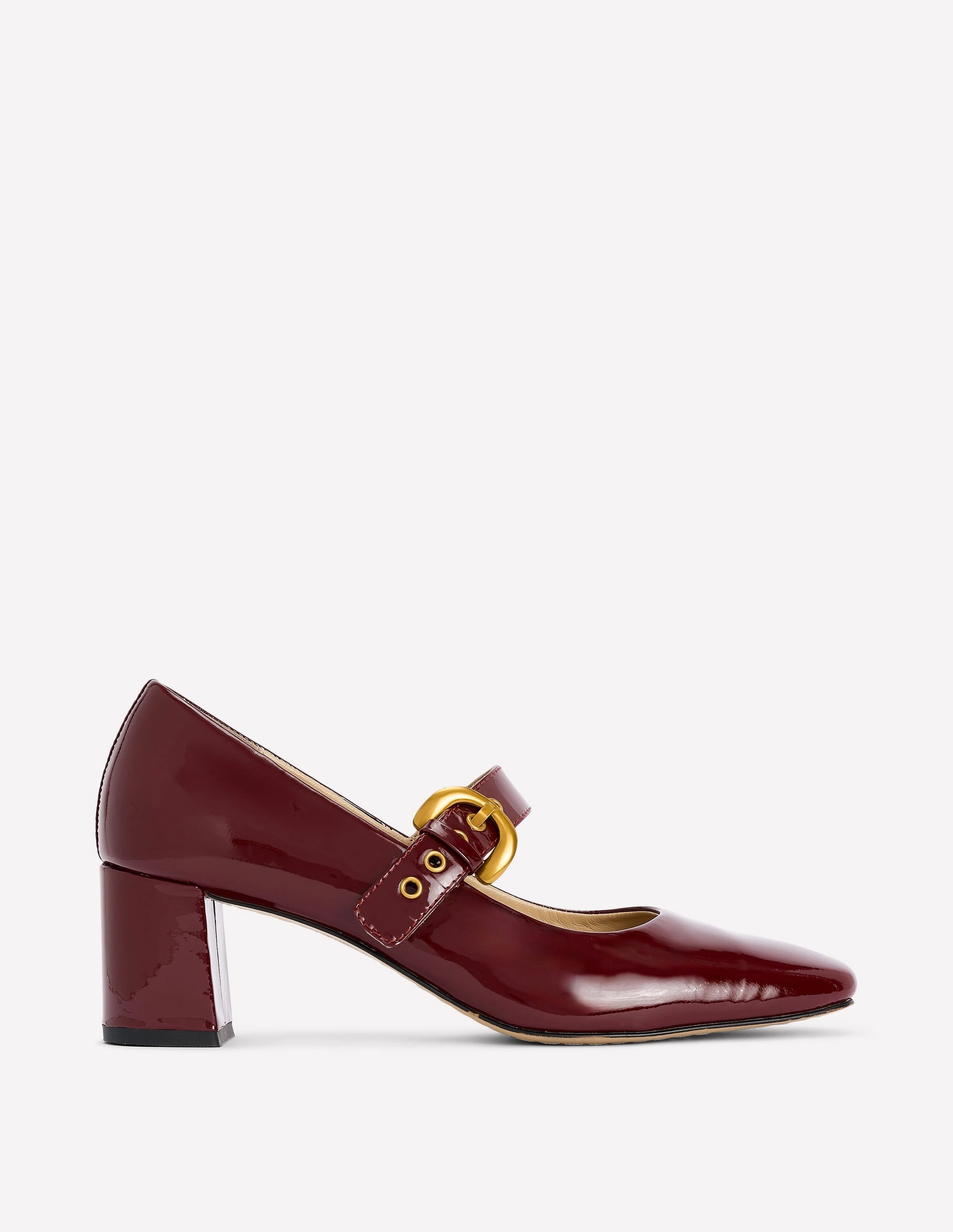 Heeled Buckle Mary Janes-Oxblood Effortless Cool Active Day