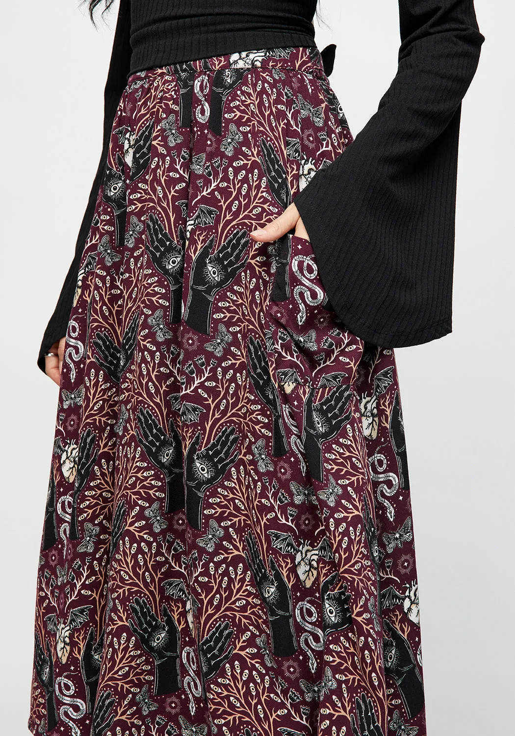 Hemlock Tie Detail Midi Skirt Wedding guest