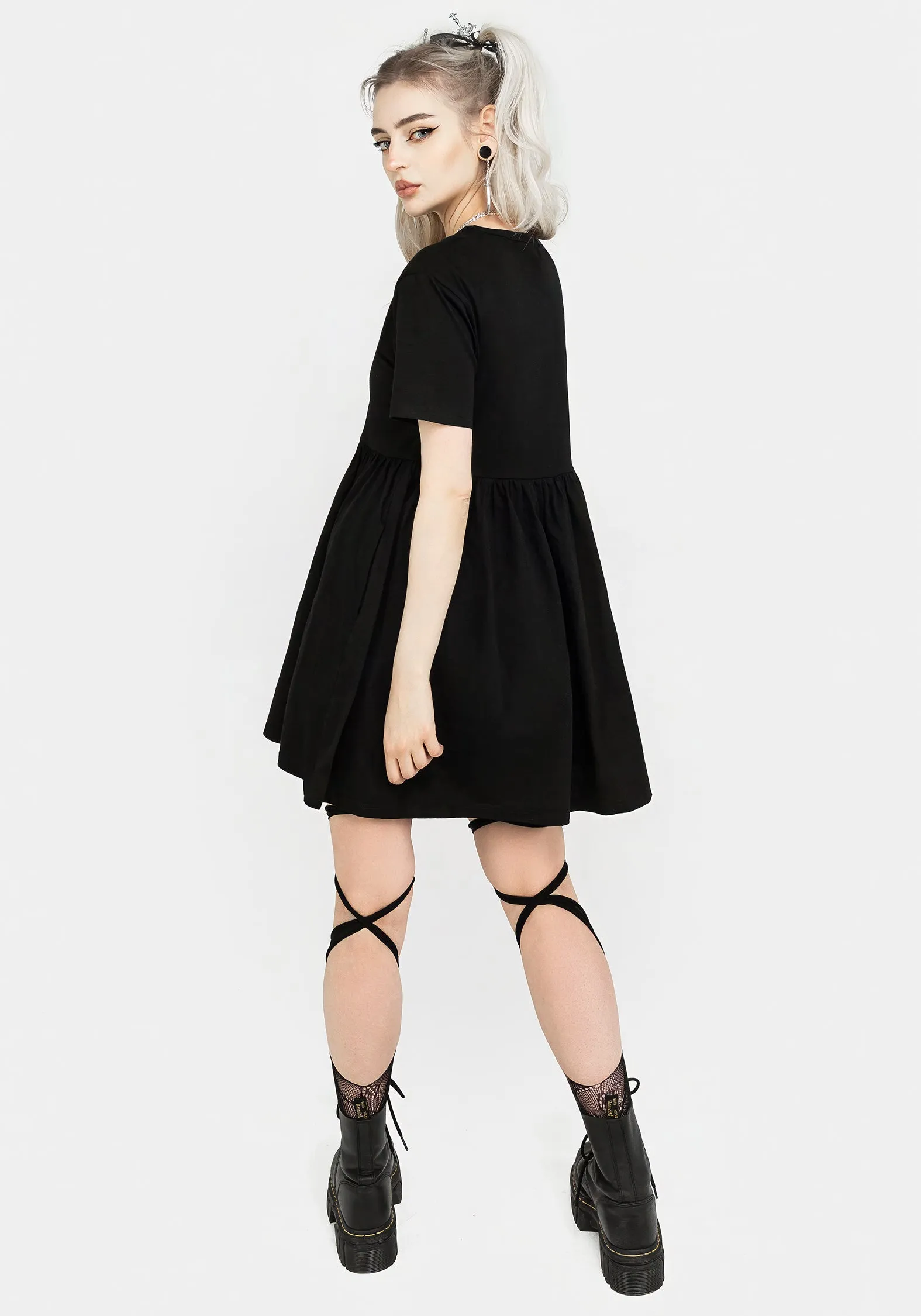 Hermetica Jersey Skater Dress Gentle Flow