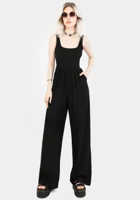 Stretch Comfort Clean Cut Herne Contrast Wide Leg Jumpsuit