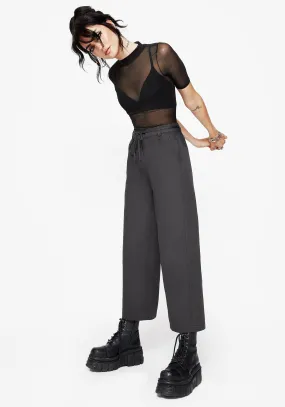 Octavia Tie Waist Snake Trim Wide Leg Trouser Non Restrictive Fit
