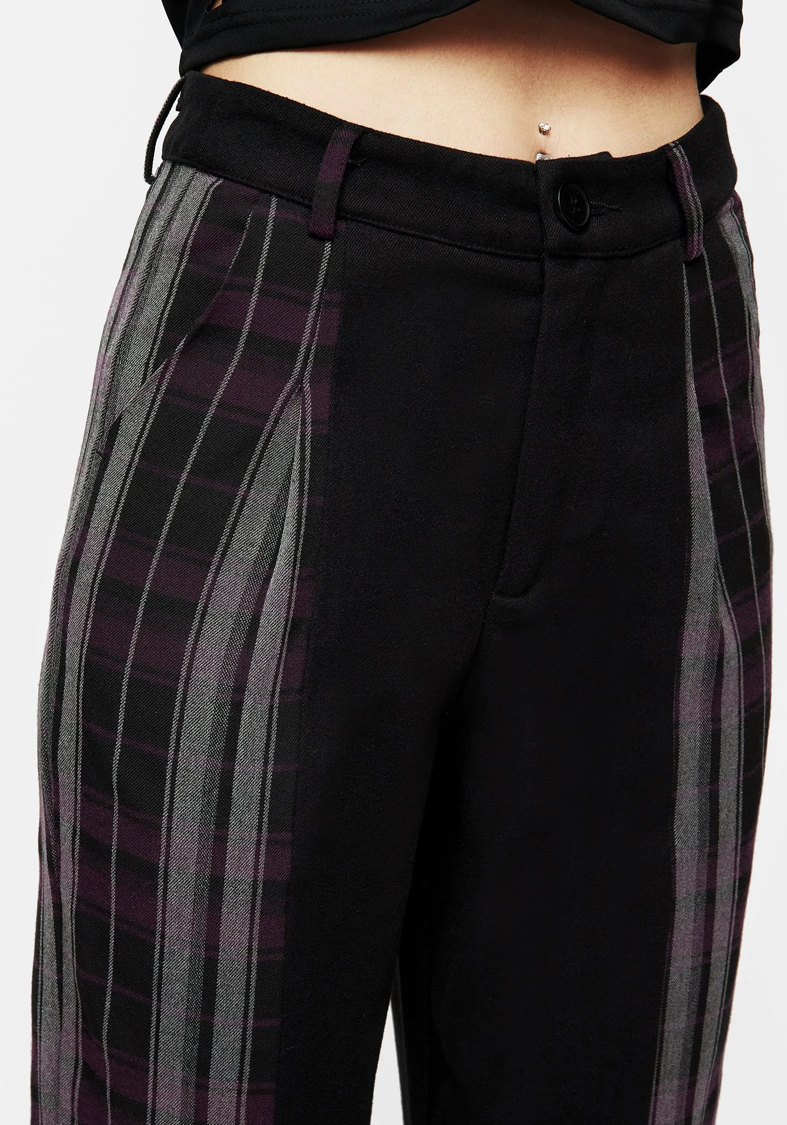 Ready For Action Gambit Spliced Check Tapered Trousers
