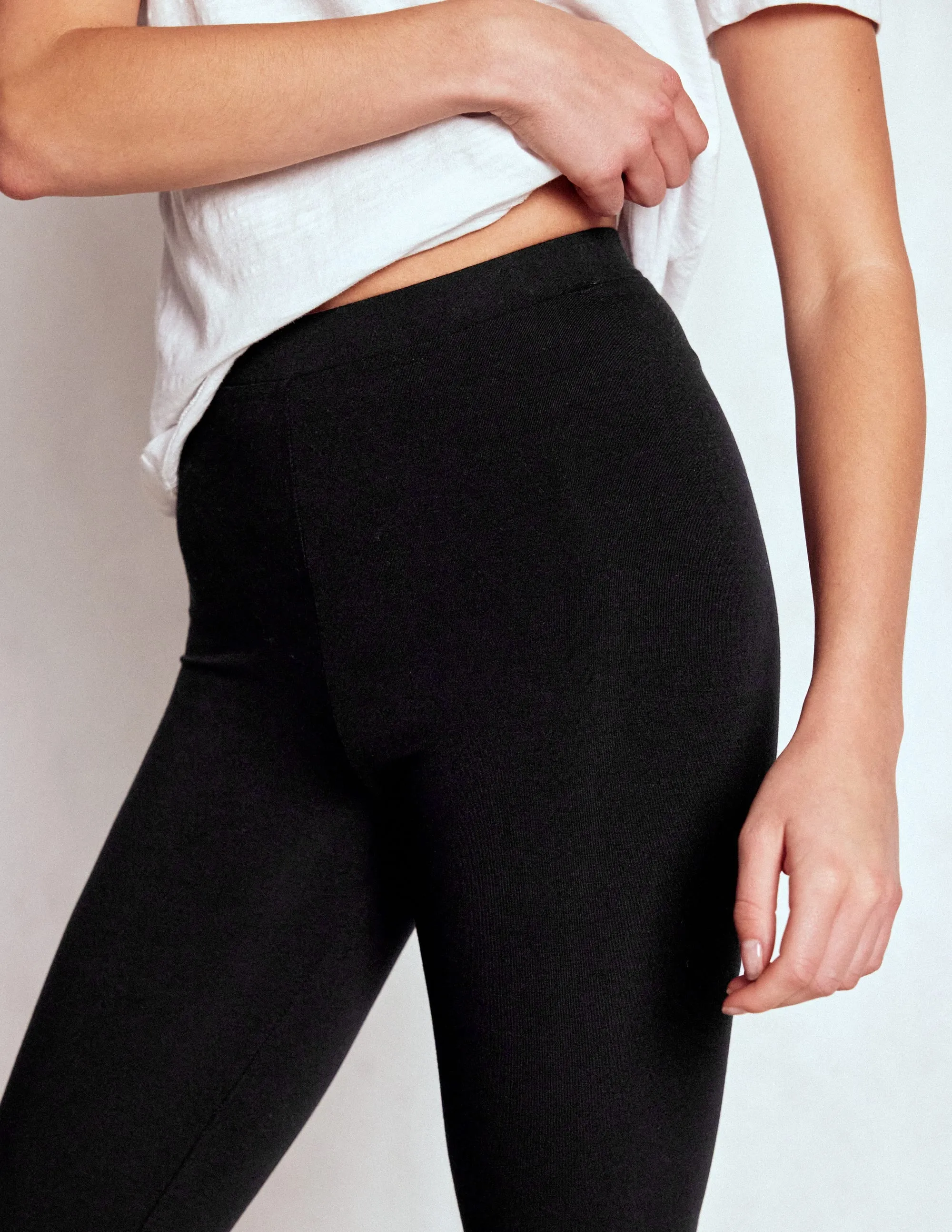Quick Dry Fit All Purpose High Rise Jersey Leggings-Black