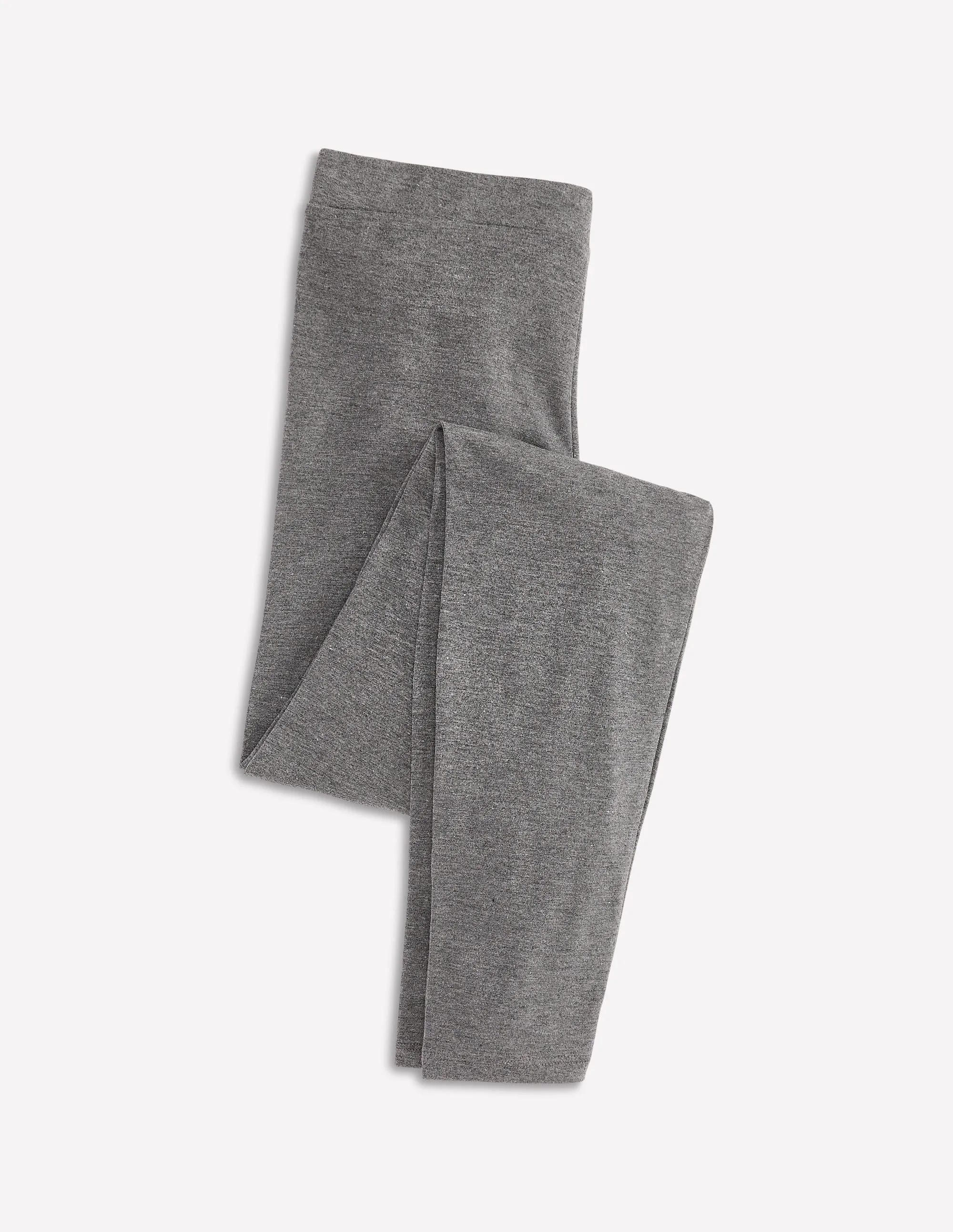 Seamless Wear Office Friendly High Rise Jersey Leggings-Charcoal Marl