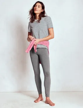 TaperedLeg High Rise Jersey Leggings-Charcoal Marl