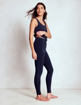 High Rise Jersey Leggings-Navy Multi Use quick dry