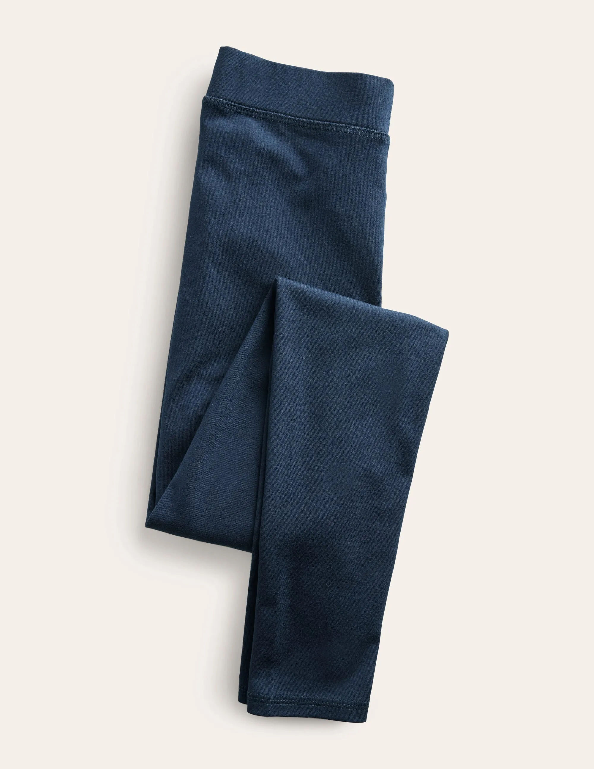High Rise Jersey Leggings-Navy Sport Comfort Fit Active Design