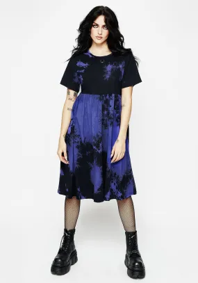Purple Haze Midi Skater Dress Fashion Mix