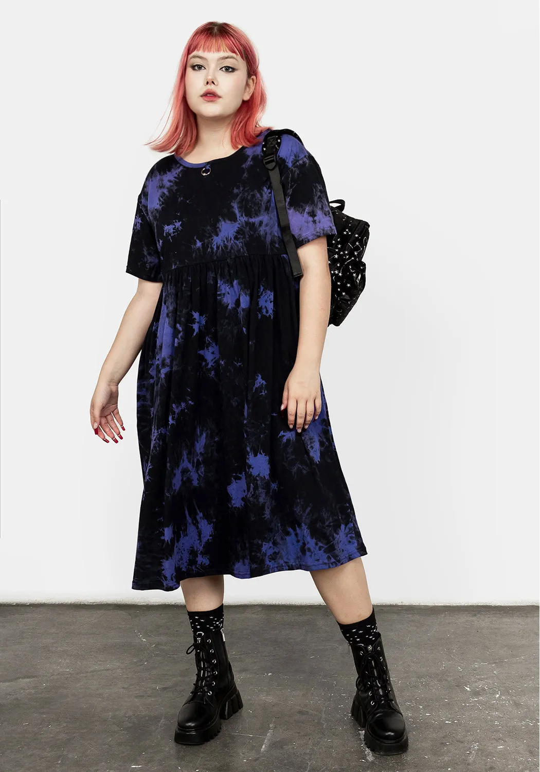 Functional-Design Casual event outfit Purple Haze Midi Skater Dress
