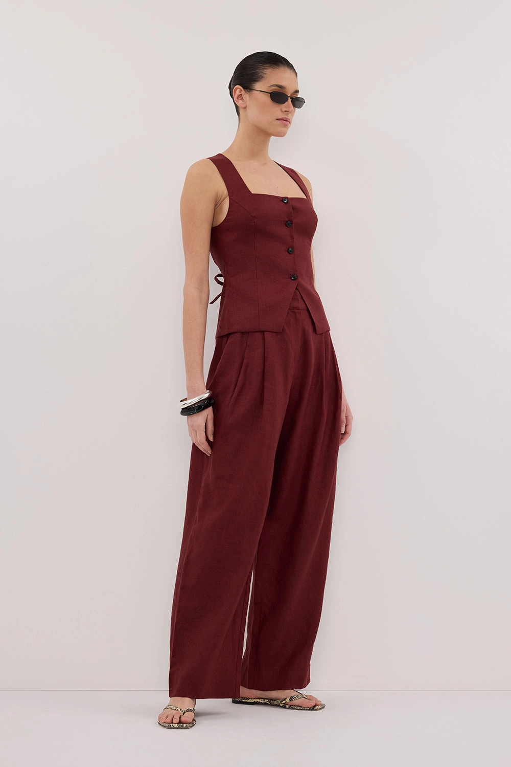 FRAN SAHARA LINEN PANT Lightweight Flex Classic Comfort