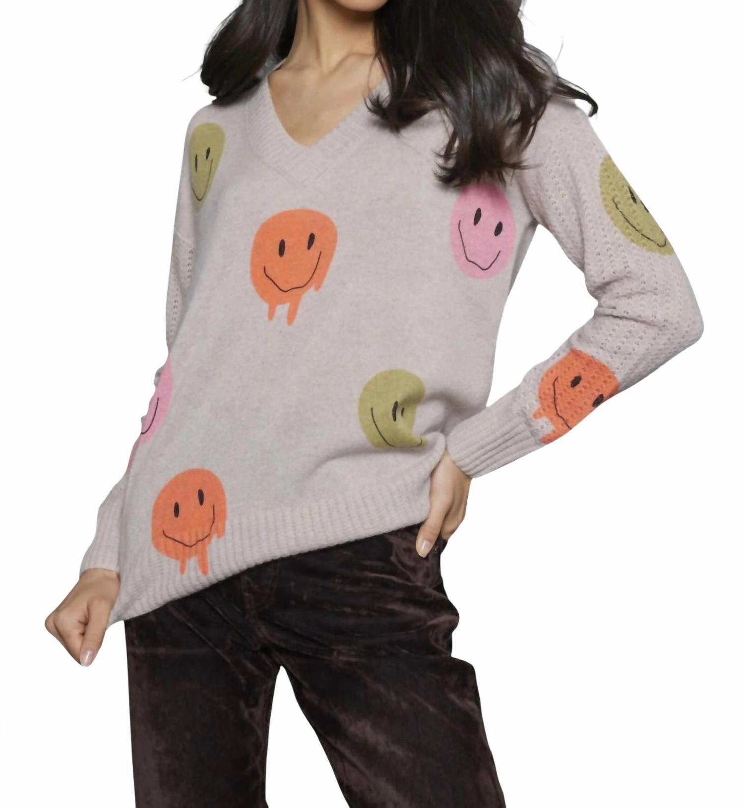 Comfortable Layer Knit Essentials Mood Check Cashmere Sweater In Birch
