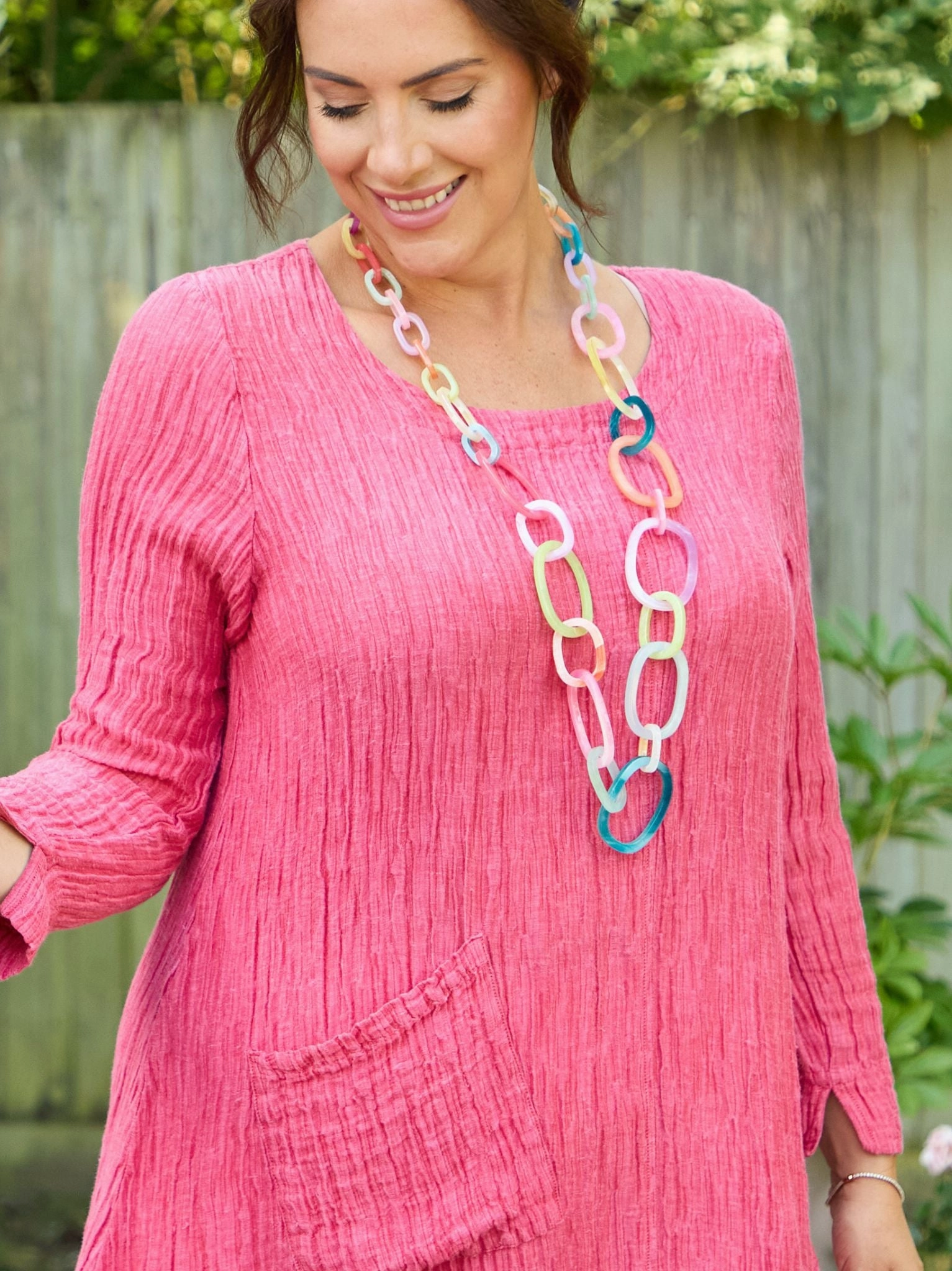 GRIZAS Takara Linen/Silk Top - Raspberry AbrasionResistantEdging Knit Fabric Technology