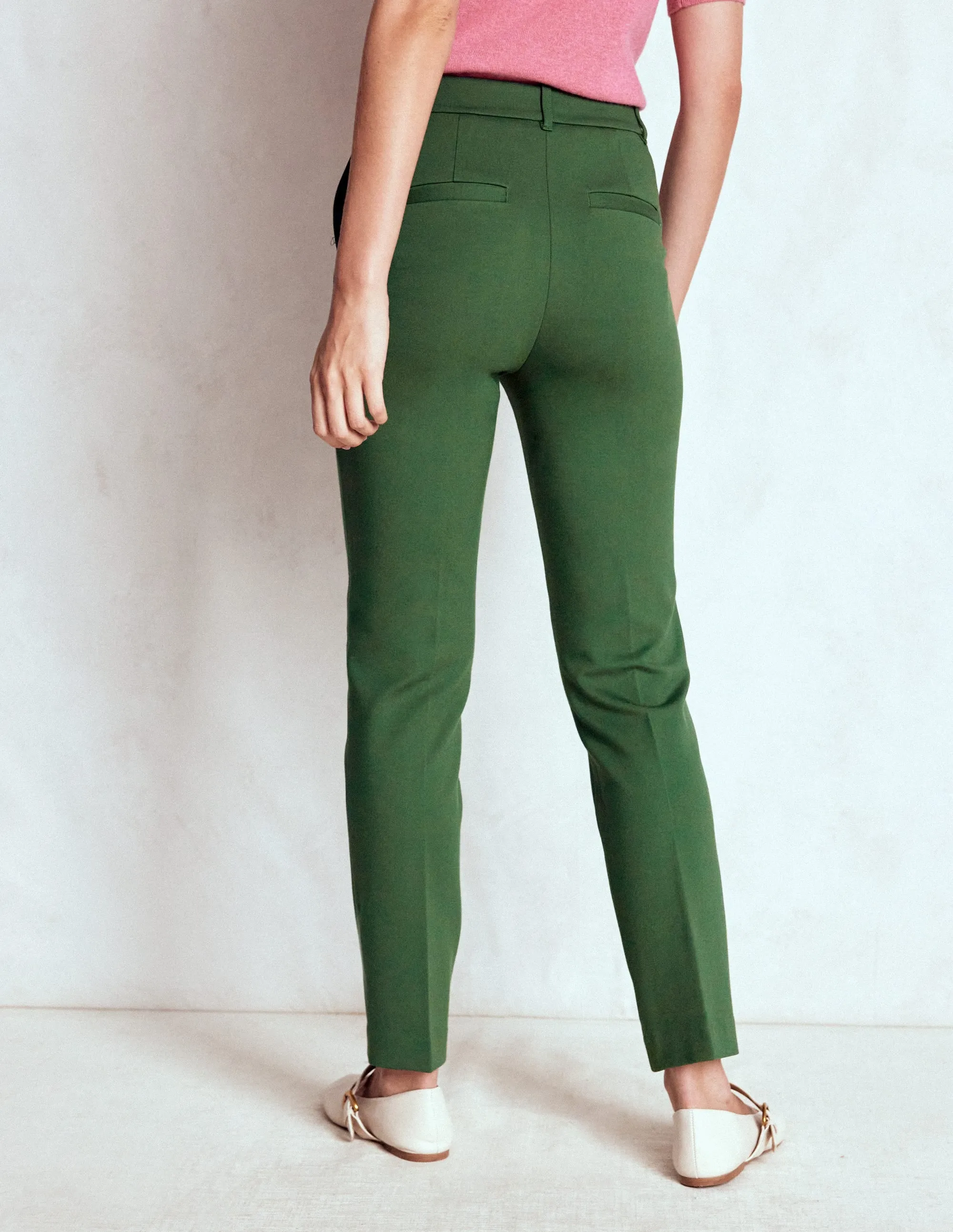 Highgate Ponte Trousers-Hunter Green WaterRepellent Everyday Comfort Fit