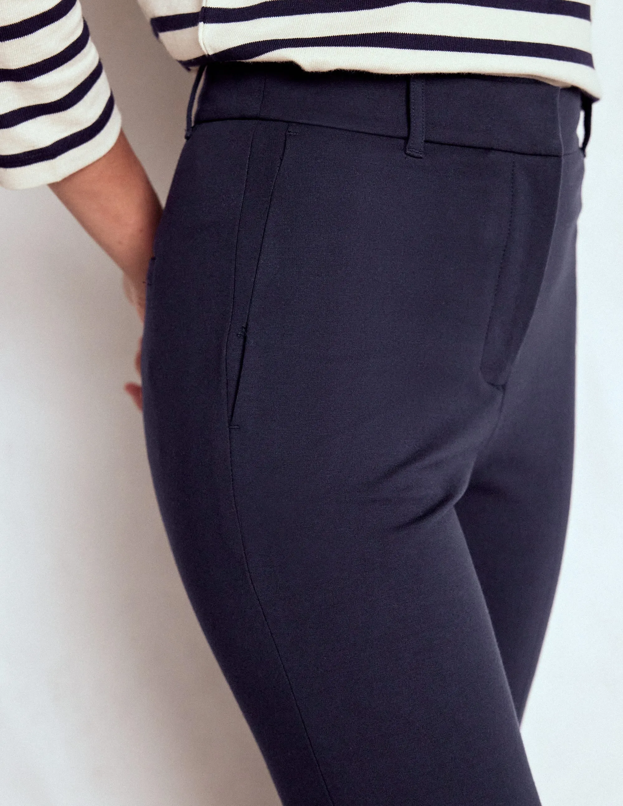 Highgate Ponte Trousers-Navy Perfect Fit