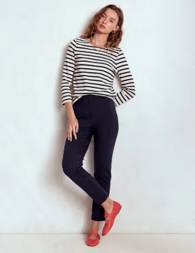 Smart Stretch Anti Static Finish Highgate Ponte Trousers-Navy