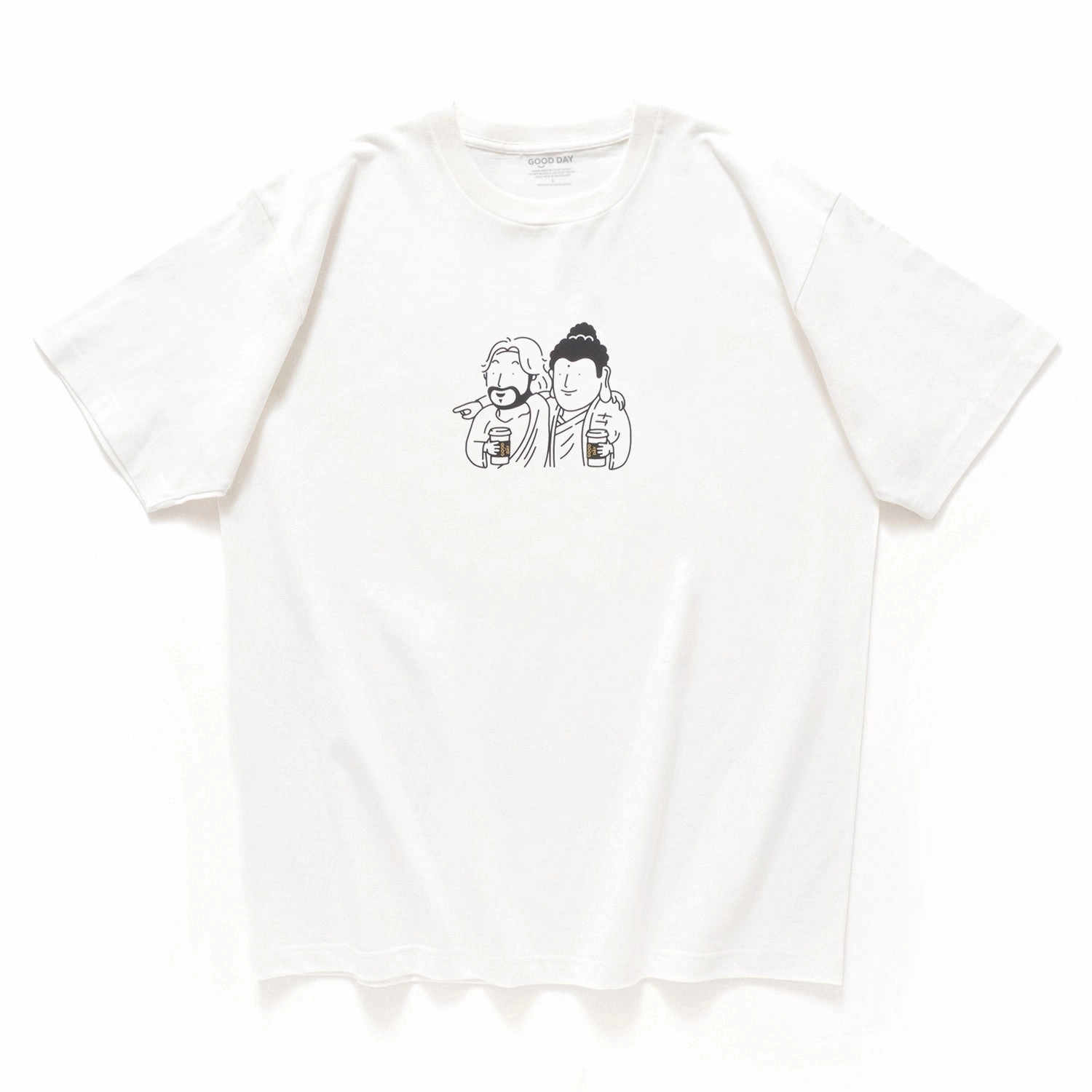 (ZT1757) Sacred Coffee Time Graphic Tee Relaxed Wearable Preppy