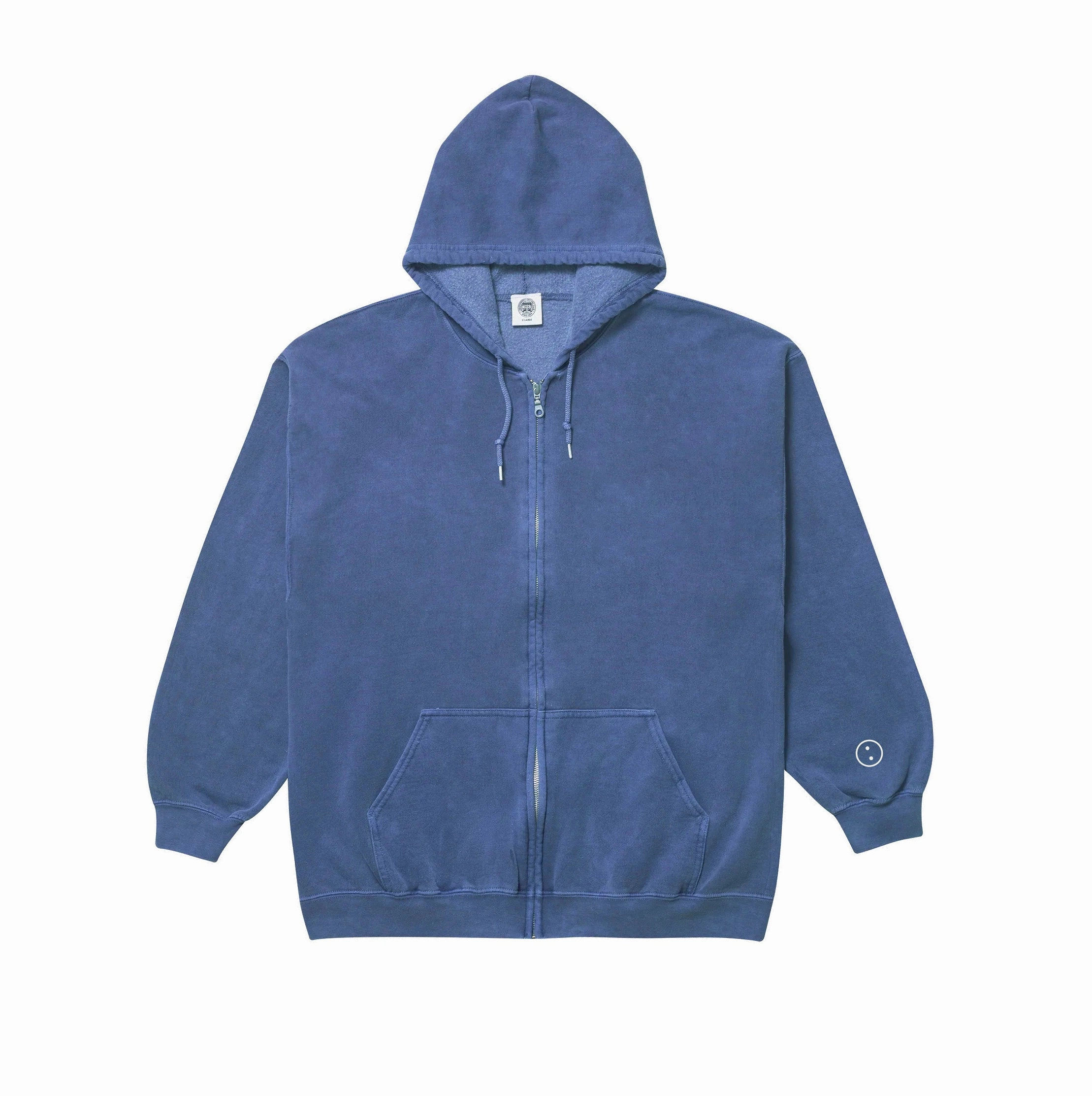 Everyday apparel Essentials Vintage Washed Zip Up Hoodie - Navy