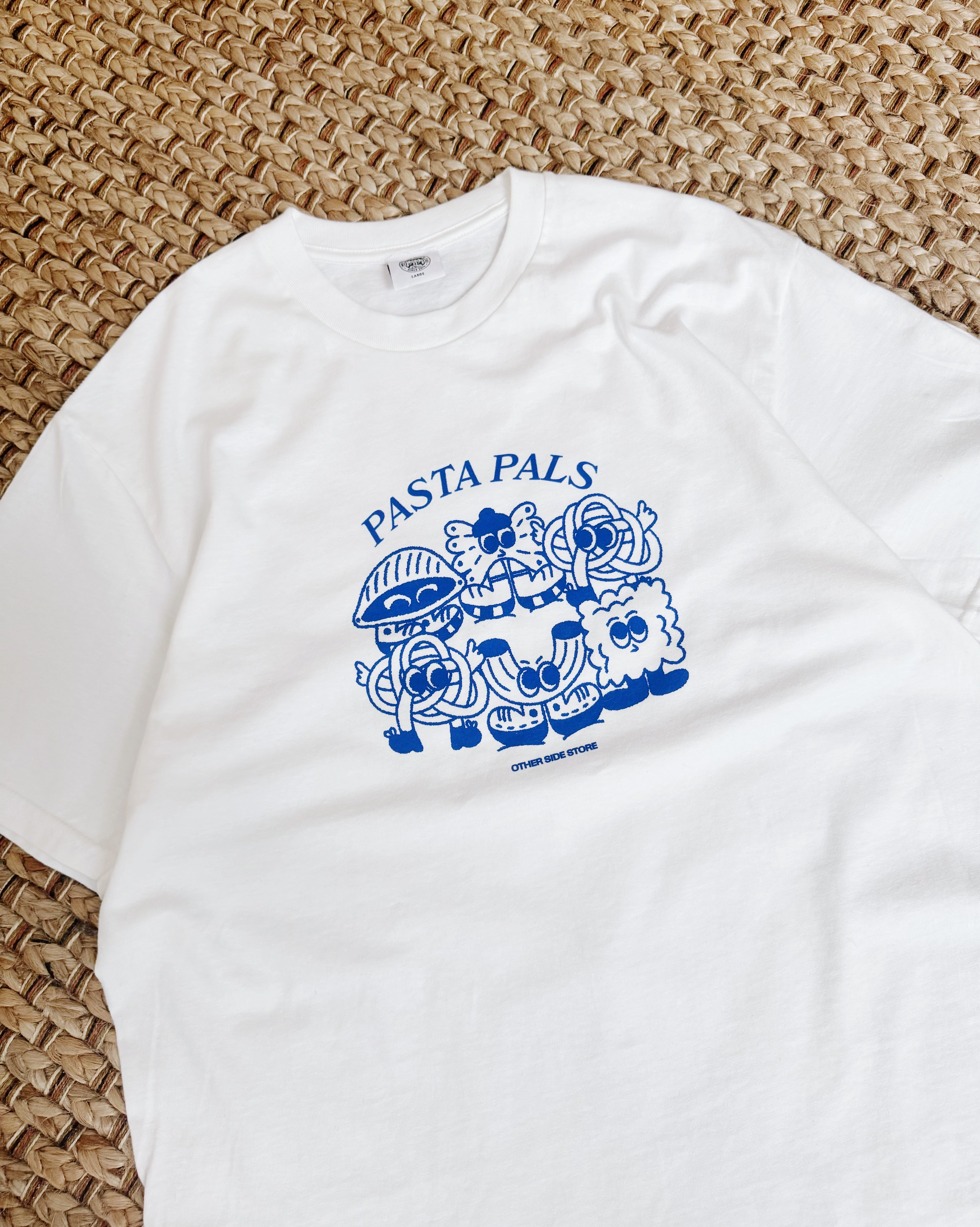 Wool combination Other Side Store 'Pasta Pals' Tee - White