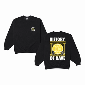 Jungle style History Of Rave 'Colosseum' Acid Wash Sweater - Black