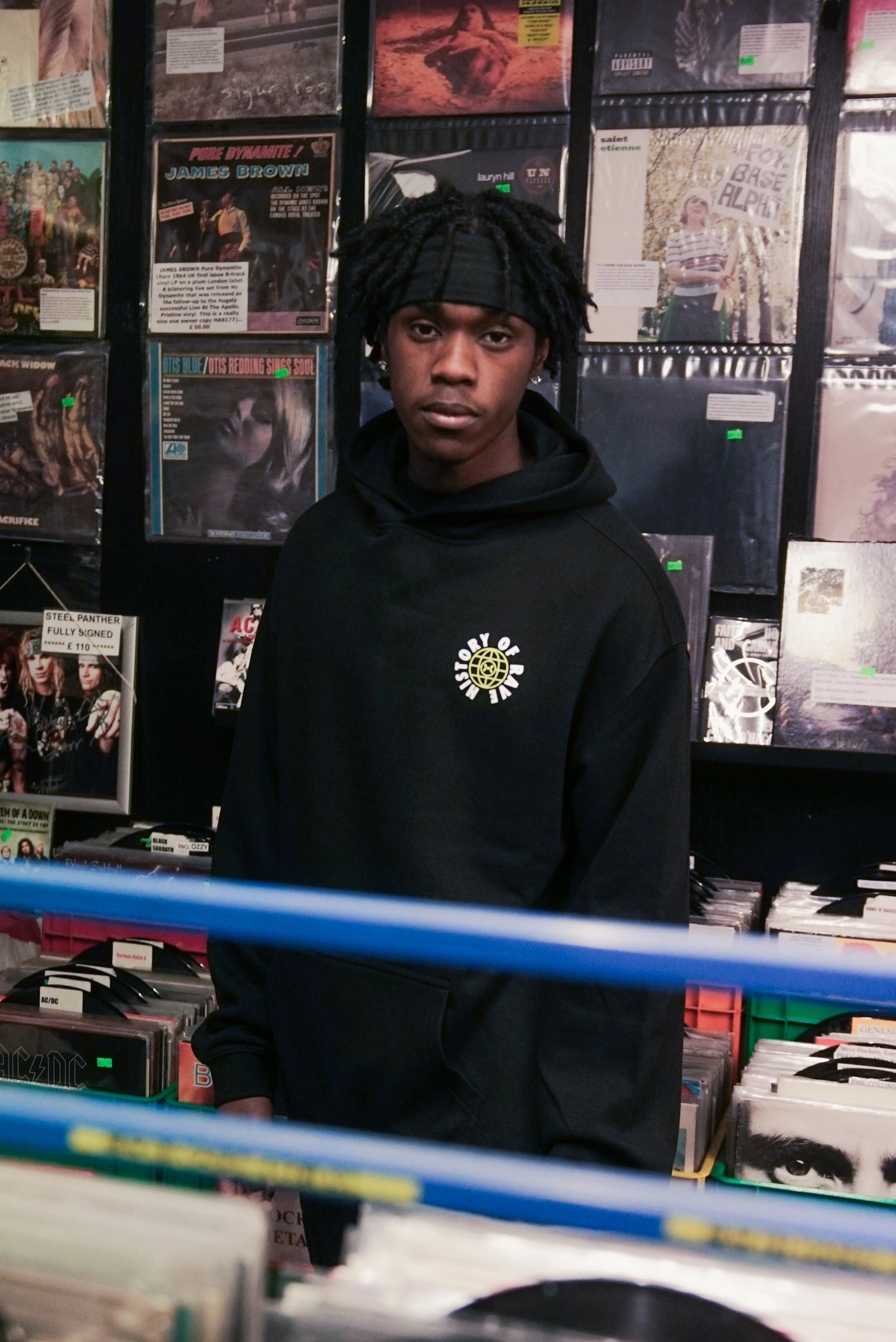 History Of Rave 'Juicy Mixes' Hoodie - Black presentation outfit
