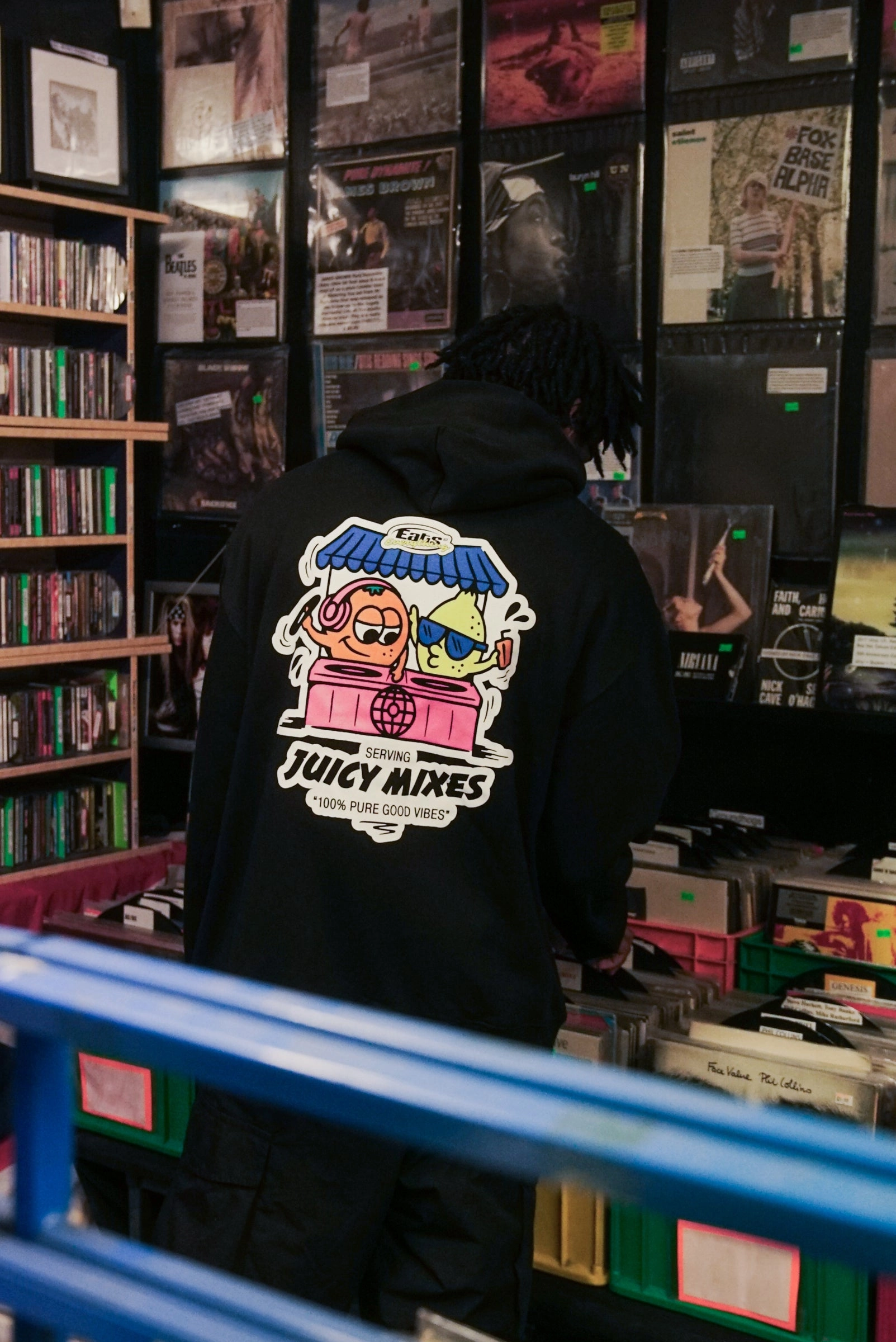 History Of Rave 'Juicy Mixes' Hoodie - Black Formal Occasion Reinforced Edges