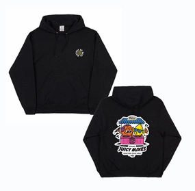 History Of Rave 'Juicy Mixes' Hoodie - Black Garment Washed Finish