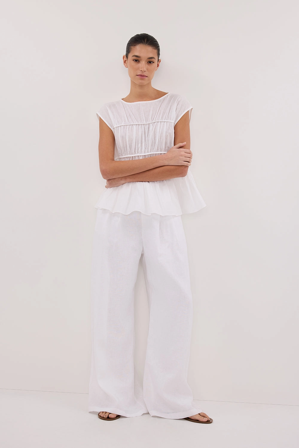 HOLDEN WHITE LINEN PANT Layered Protection Perfectly Fit