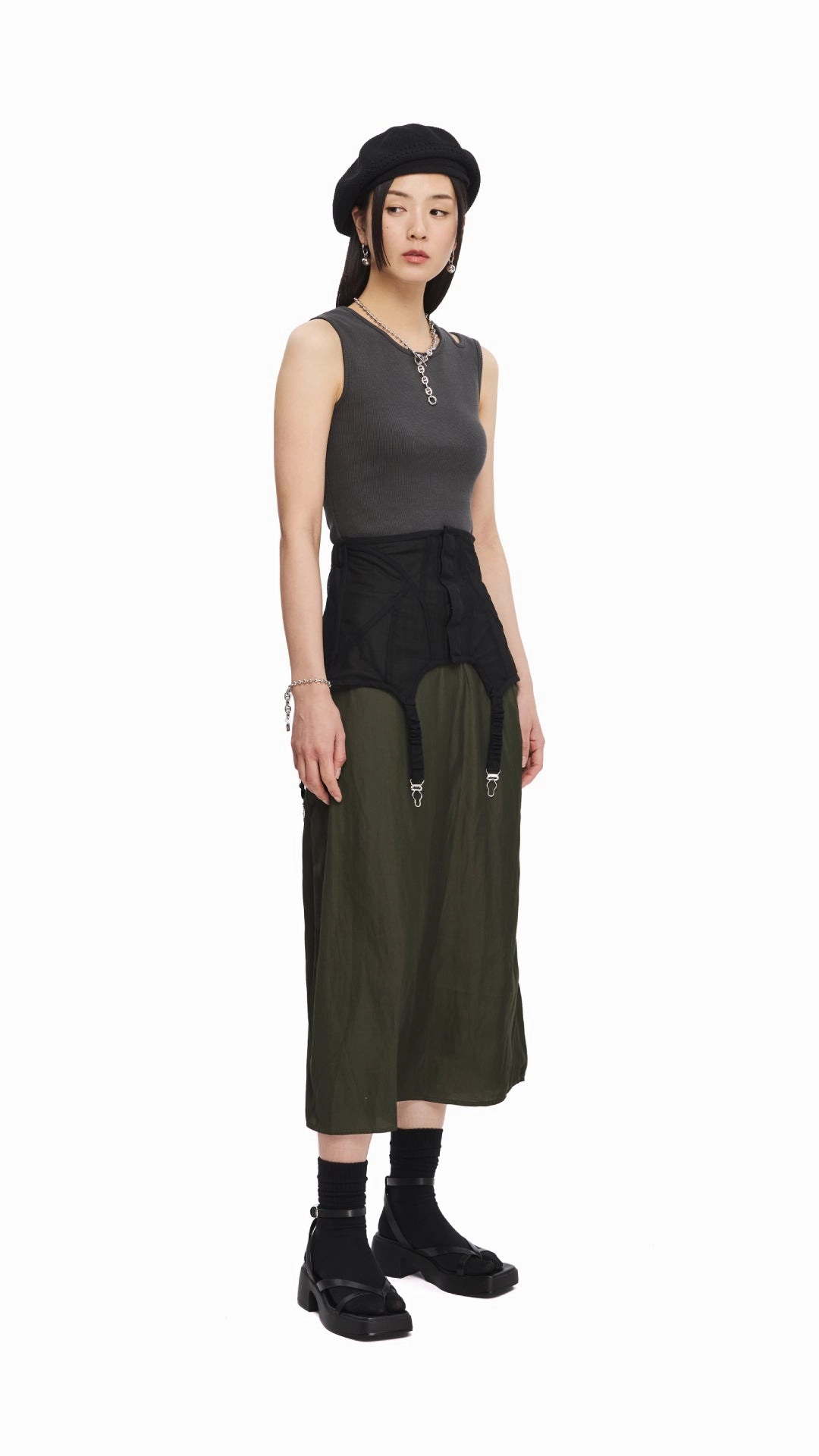 2 In 1 Corset Gather Skirt Travel Influence