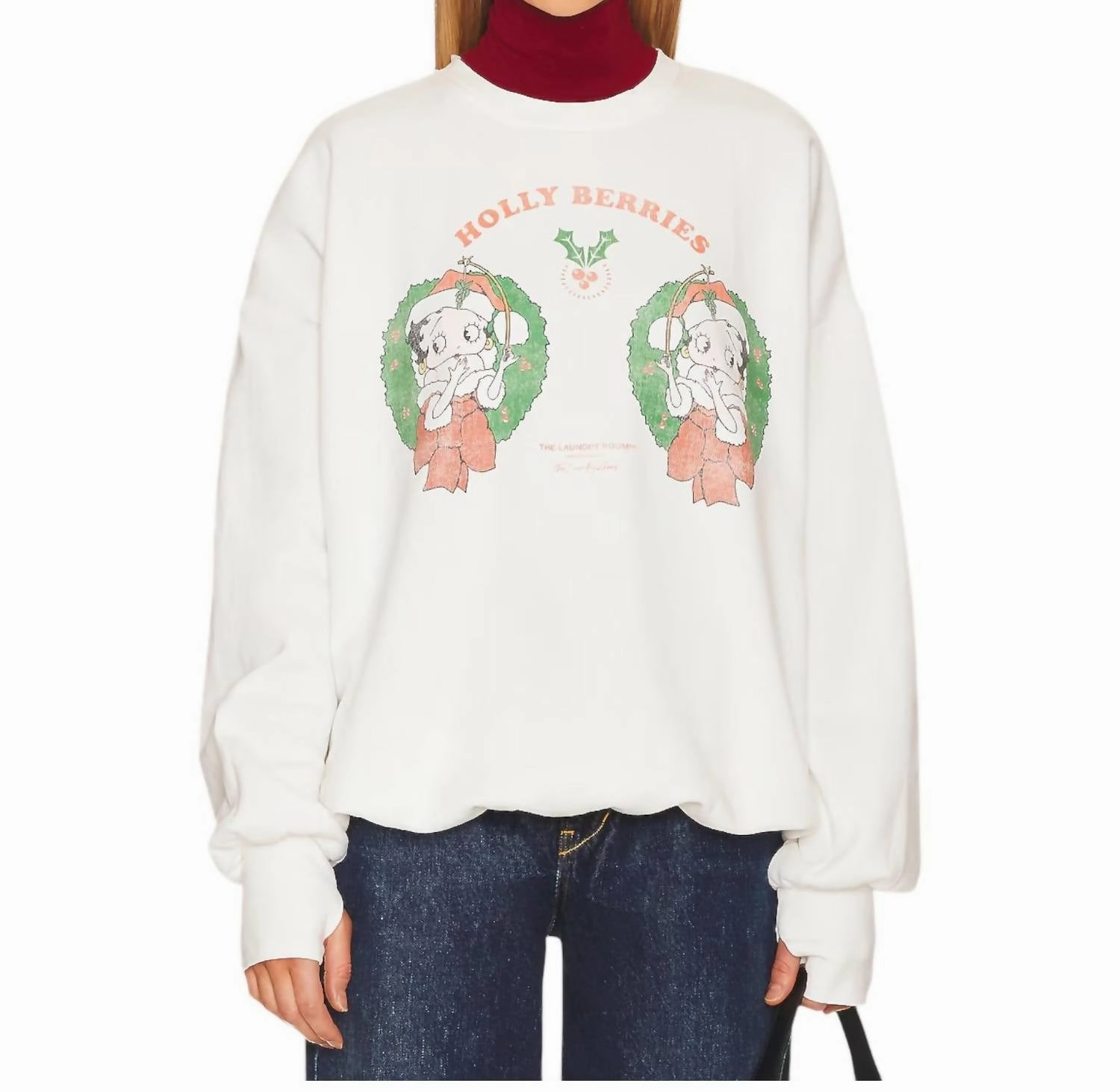 Holly Berries Sweater In White Layering Piece