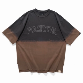 Machine washable (TP1563) Dyed Message Embroidery Tee