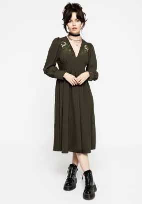 Villa Mood Huldra Embroidered Midi Dress