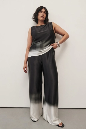 HUXLEY OMBRE SILK PANT Slim Shape