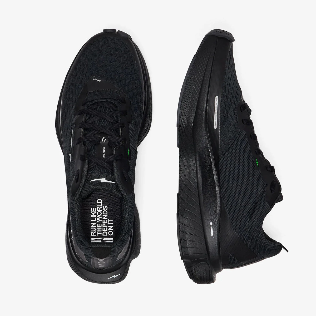 SyntheticLeather Hylo Impact Running Shoes Triple Black
