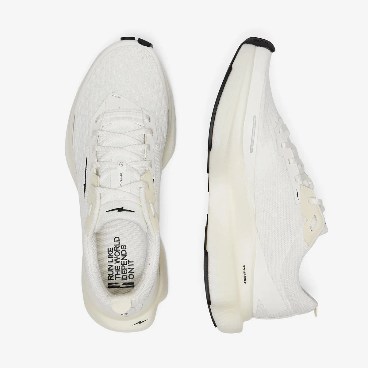 Rocker Sole Design Hylo Impact Running Shoes Undyed