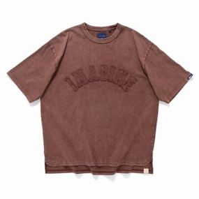 (TP1583) Garment Dyed Embroidery Tee Drip Dry Fabric