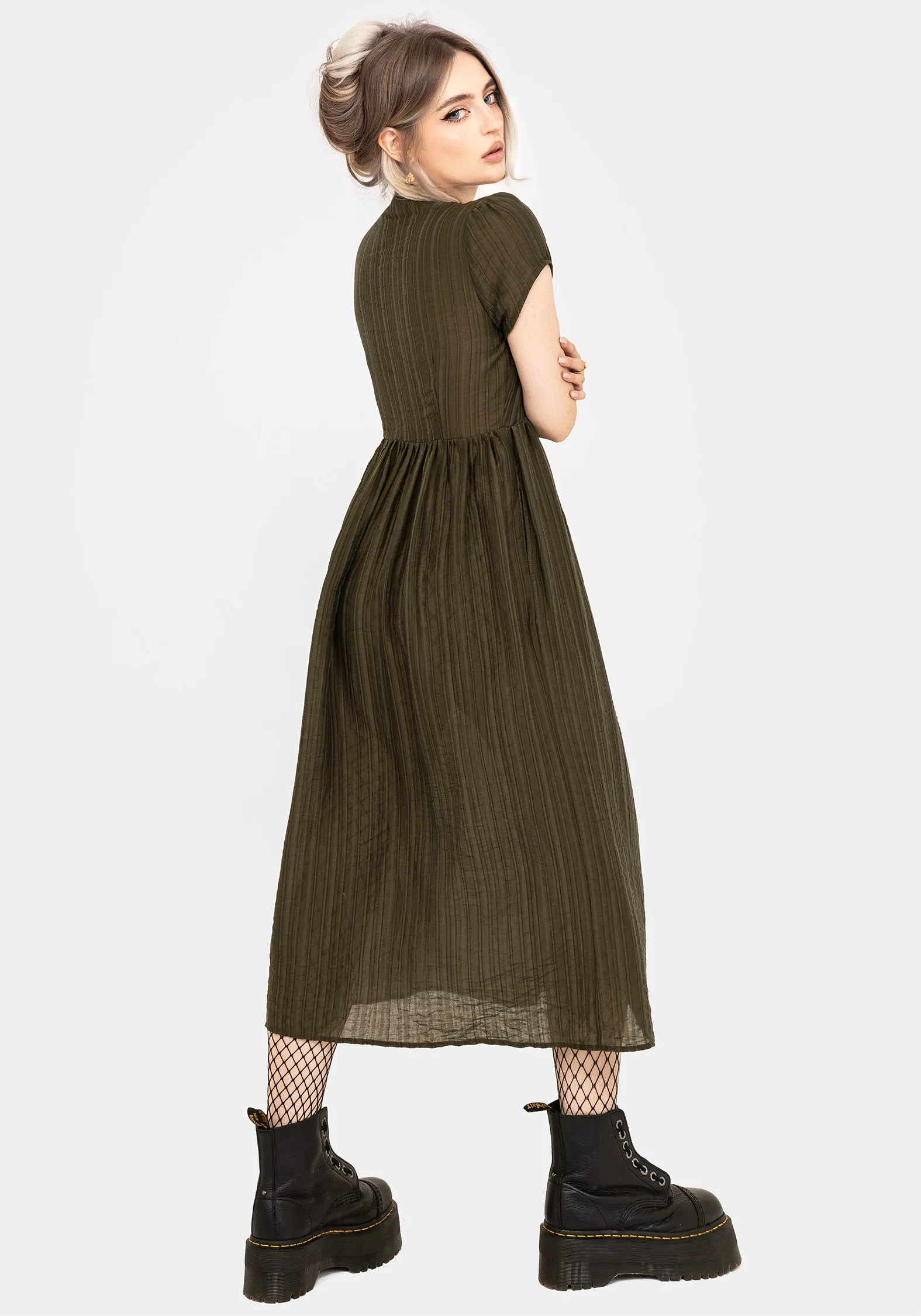Infinity Button Up Midaxi Dress Classic Look
