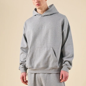 bound Sustain Heavy Hoodie - Heather Grey Heat Transfer Graphics
