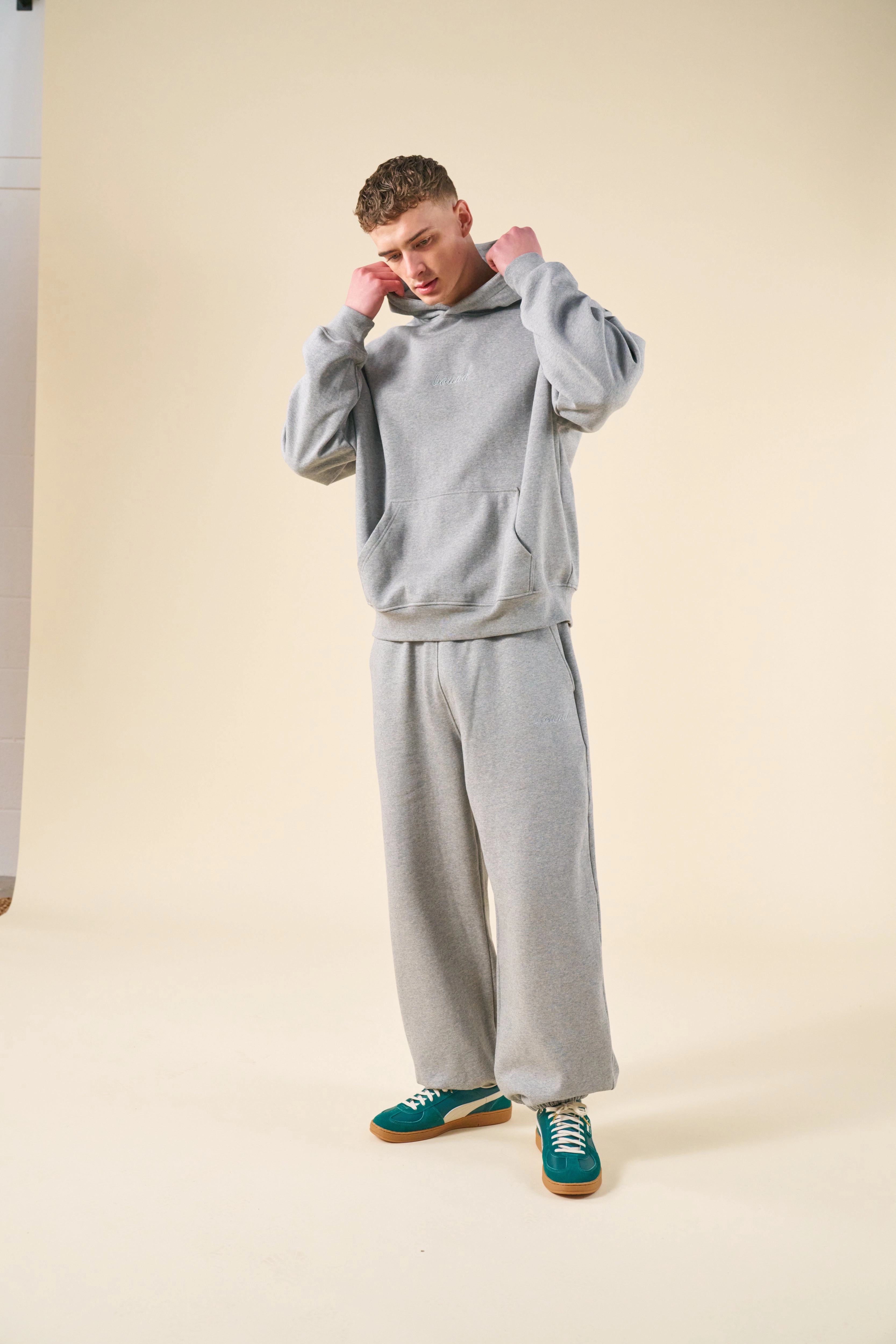Street Feel Gothic style bound Sustain Heavy Hoodie - Heather Grey