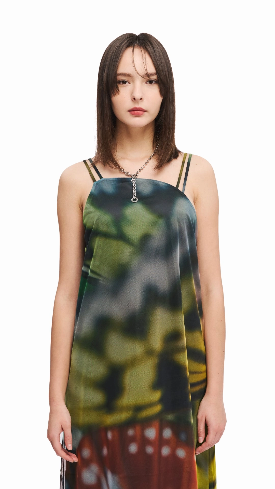 Calm Silhouette INITIAL X Mika Ninagawa Mesh Dress