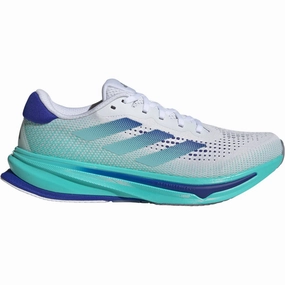 adidas Men's Supernova Rise Running Shoes Cloud White / Lucid Blue / Flash Aqua Responsive Foam Layer running in a mangrove area shoes