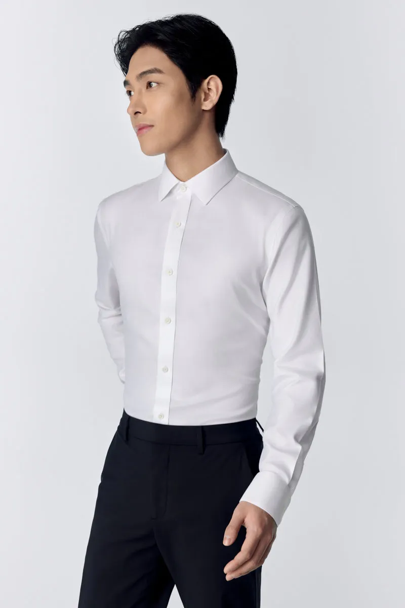 InstantCool Dobby Dress Shirt | White WH001Z Sustainable Material