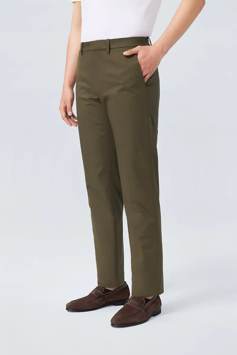 InstantCool Lightweight Twill Smart Pants | Dark Green 22623N Tangle Free Cuffs Cozy and Soft