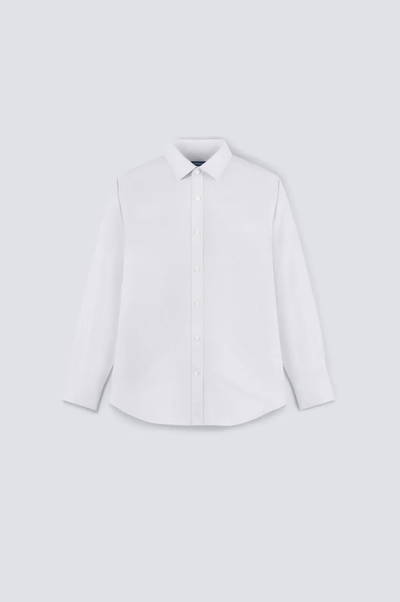 All Day Comfort Tech Street Style InstantCool Twill Dress Shirt | Pale Grey Semi Plain 19490N