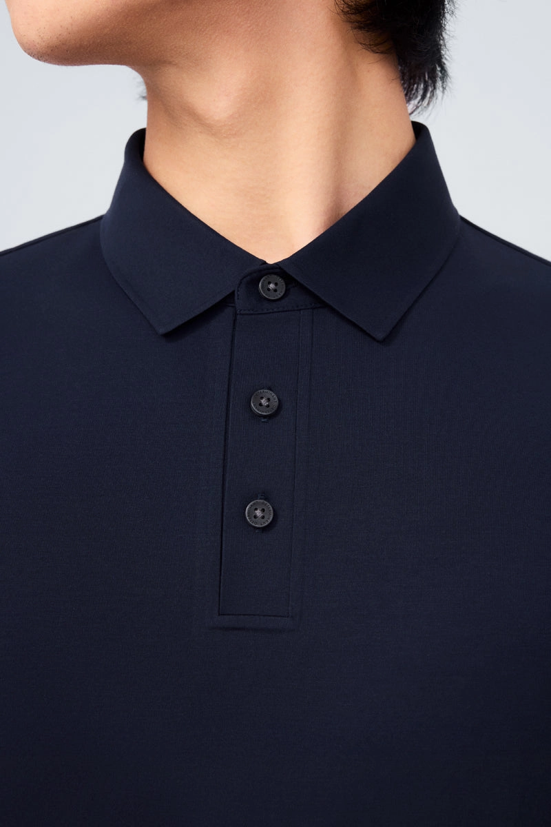 Versatile Top Travel Ready InstantCool Jersey Polo | Navy NYE009